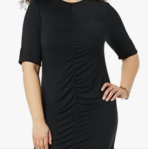 Black large soft jersey dress